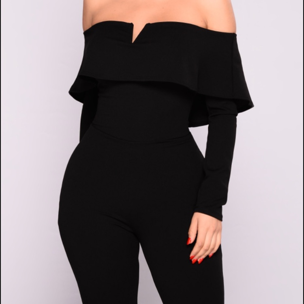 Black pants suit